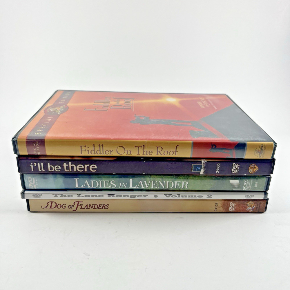 Mixed DVD Lot 5 Movies Fiddler Roof Dog Flanders Lone Ranger